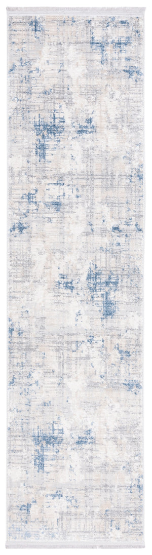 Safavieh Whisper 544F Grey/Blue-Ivory 6X9 Low-Profile Area Rug — Power-Loomed Turkey, Soft Durable Blend WHS544F-6