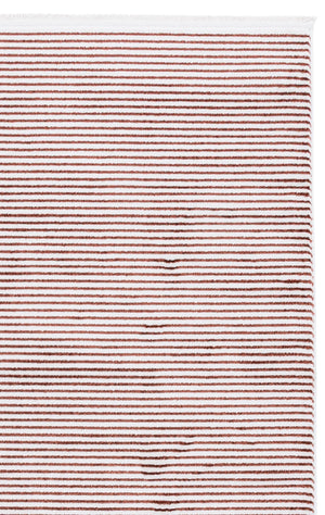 Safavieh Whisper Rust And Ivory Area Rug — Low-Profile Turkish Power-Loomed Striped Design, Durable Softness 5'-3" x 7'-6" WHS550P-5