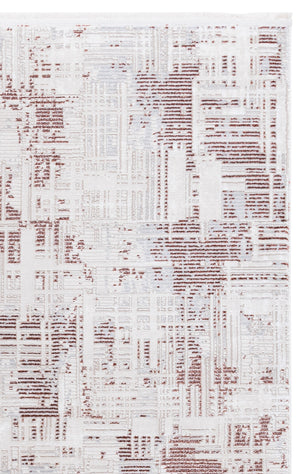 Safavieh Whisper Low Pile Rug In Warm Rust And Ivory Tones — Power‑Loomed Blend For Durable, Soft Modern Style 5'-3" x 7'-6" WHS582P-5