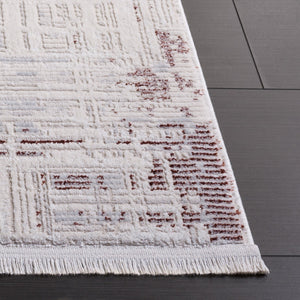 Safavieh Whisper Modern Rust And Ivory Runner — Low-Profile 3/8" Pile, Durable Turkish Power-Loomed Construction 2'-2" x 8'-0" WHS582P-28