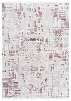 Safavieh Whisper Modern Rust And Ivory Runner — Low-Profile 3/8" Pile, Durable Turkish Power-Loomed Construction 2'-2" x 8'-0" WHS582P-28