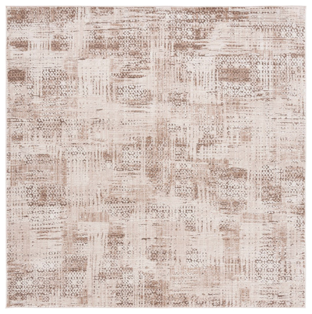 Safavieh Whisper 812 Power Loomed 60% Polypropylene, 40% Polyester Modern Rug Beige / Light Beige WHS812B-7SQ