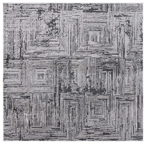 Safavieh Whisper 814 Power Loomed Modern Rug Grey / Dark Grey 9' x 12'