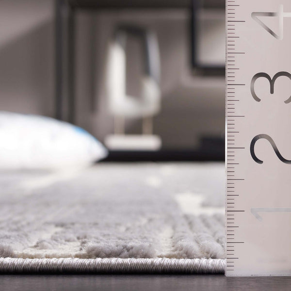 Safavieh Whisper 816 Power Loomed Modern Rug Grey / Light Grey 9' x 12'