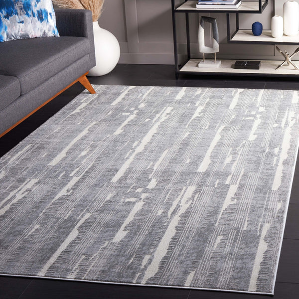Safavieh Whisper 816 Power Loomed Modern Rug Grey / Light Grey 9' x 12'