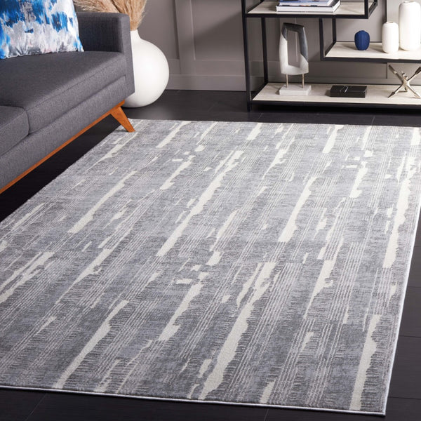 Safavieh Whisper 816 Power Loomed Modern Rug Grey / Light Grey 5'-3" x 7'-6"