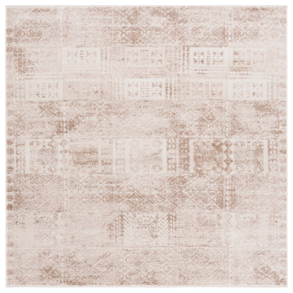 Safavieh Whisper 818 Power Loomed 60% Polypropylene, 40% Polyester Modern Rug Beige / Light Beige WHS818B-7SQ