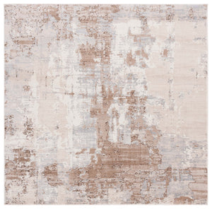 Safavieh Whisper 820 Power Loomed 60% Polypropylene, 40% Polyester Modern Rug Beige / Light Grey WHS820B-7SQ