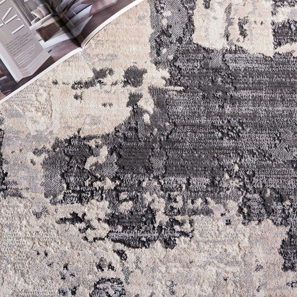 Safavieh Whisper 820 Power Loomed Modern Rug Grey / Light Beige 9' x 12'