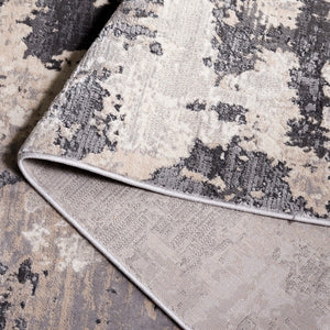 Safavieh Whisper 820 Power Loomed Modern Rug Grey / Light Beige 5'-3" x 7'-6"