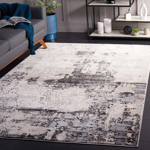 Safavieh Whisper 820 Power Loomed Modern Rug Grey / Light Beige 5'-3" x 7'-6"