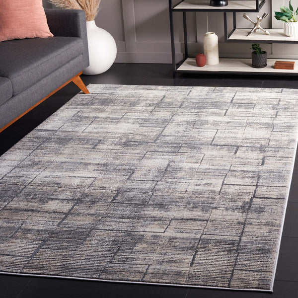 Safavieh Whisper 822 Power Loomed Modern Rug Grey / Light Beige 9' x 12'