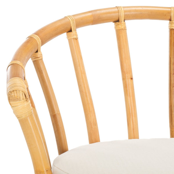 Safavieh Bates Rattan Accent Chair - Modern Balinese Design With Curved Silhouette For Timeless Elegance WIK6500B