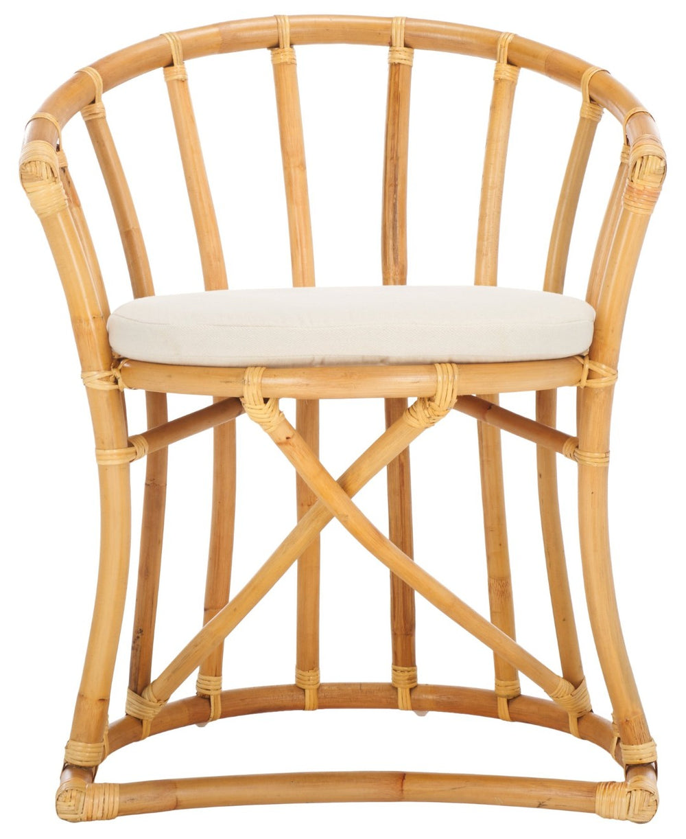 Safavieh Bates Rattan Accent Chair - Modern Balinese Design With Curved Silhouette For Timeless Elegance WIK6500B