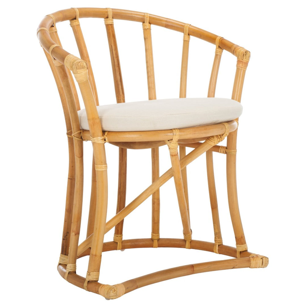 Safavieh Bates Rattan Accent Chair - Modern Balinese Design With Curved Silhouette For Timeless Elegance WIK6500B
