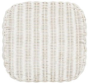 Safavieh Percy Wicker Counter Stool – Timeless Cottage Charm, Distressed White Finish, Comfortable Seating & Durability WIK6501A