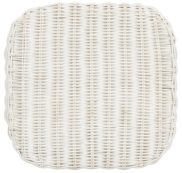 Safavieh Percy Wicker Counter Stool – Timeless Cottage Charm, Distressed White Finish, Comfortable Seating & Durability WIK6501A