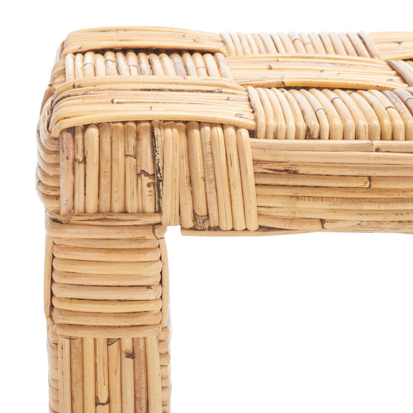 Safavieh Adkin Coastal-Chic Console Table - Elegant Kubu Design For Entryways, Living Spaces & Hallways Honey Natural / Rattan WIK6502B