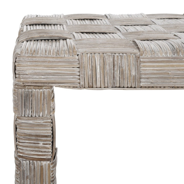 Safavieh Adkin Rattan Coffee Table - Coastal-Chic Design With British Colonial Charm For Elegant Living Spaces White WIK6503A