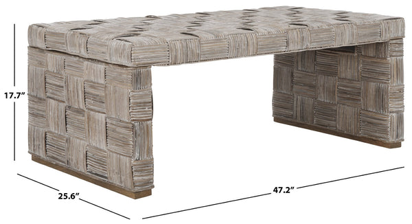 Safavieh Adkin Rattan Coffee Table - Coastal-Chic Design With British Colonial Charm For Elegant Living Spaces White WIK6503A