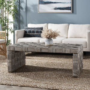 Safavieh Adkin Rattan Coffee Table - Coastal-Chic Design With British Colonial Charm For Elegant Living Spaces White WIK6503A
