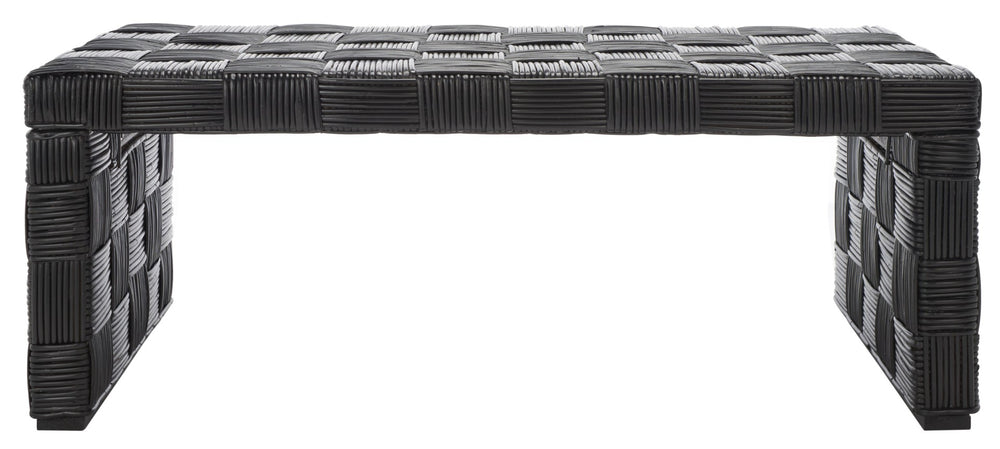 Safavieh Adkin Rattan Coffee Table - Coastal-Chic Design With British Colonial Charm For Elegant Living Spaces Black / Kubu WIK6503C