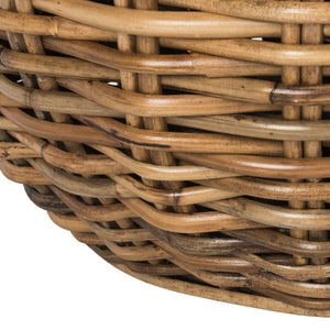 Safavieh Alley Wood Top Coffee Table - Modern Mango Wood With Kubu Rattan, Ideal For Coastal And Scandinavian Decor Brown WIK6504B