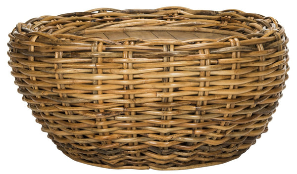 Safavieh Alley Wood Top Coffee Table - Modern Mango Wood With Kubu Rattan, Ideal For Coastal And Scandinavian Decor Brown WIK6504B