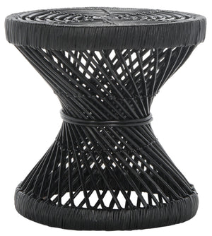 Safavieh Grimson Small Bowed Accent Table – Sculptural Mango Wood Design For Modern Spaces And Versatile Use Black WIK6506A