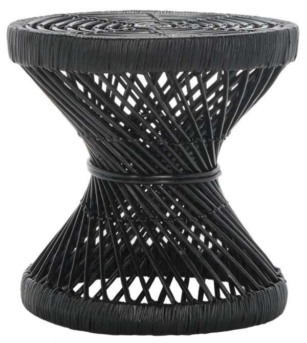 Safavieh Grimson Small Bowed Accent Table – Sculptural Mango Wood Design For Modern Spaces And Versatile Use Black WIK6506A