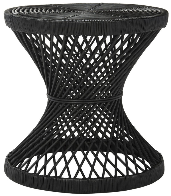 Safavieh Grimson Small Bowed Accent Table – Sculptural Mango Wood Design For Modern Spaces And Versatile Use Black WIK6506A