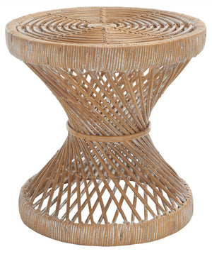 Safavieh Grimson Small Bowed Accent Table – Sculptural Mango Wood Design For Modern Spaces And Versatile Use Grey WIK6506B