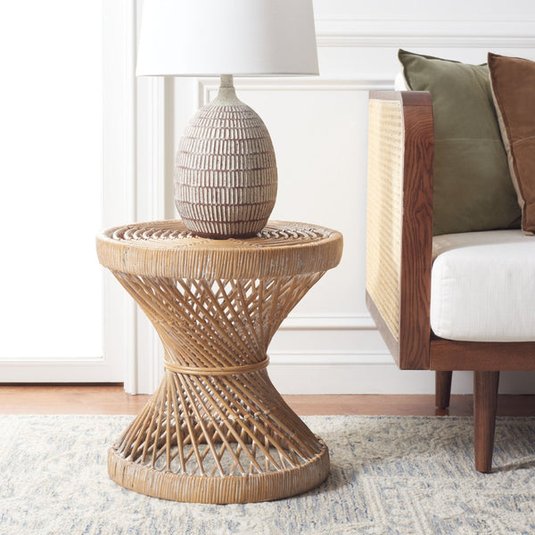 Safavieh Grimson Small Bowed Accent Table – Sculptural Mango Wood Design For Modern Spaces And Versatile Use Grey WIK6506B