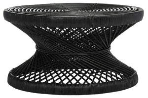 Safavieh Grimson Large Bowed Coffee Table - Artisan-Inspired Modern Design For Contemporary Living Spaces Black WIK6507A