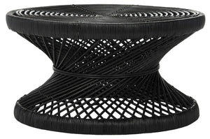 Safavieh Grimson Large Bowed Coffee Table - Artisan-Inspired Modern Design For Contemporary Living Spaces Black WIK6507A