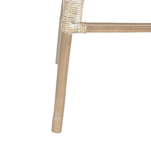 Safavieh Leda Rattan Bar Stool - Tropical Elegance For Kitchen Islands And Home Bars With Natural Texture White / Grey WIK6511B