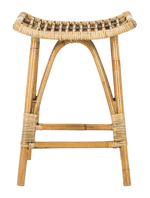 Safavieh Leda Rattan Counter Stool - Stylish Natural Seating For Modern Kitchens And Dining Areas, Durable Design Brown WIK6512A