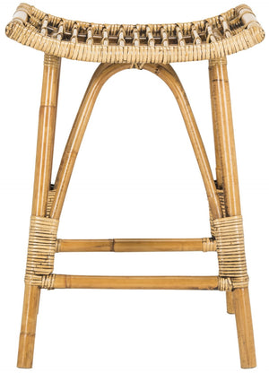 Safavieh Leda Rattan Counter Stool - Stylish Natural Seating For Modern Kitchens And Dining Areas, Durable Design Brown WIK6512A