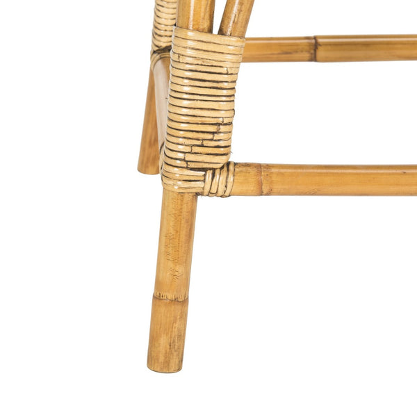 Safavieh Leda Rattan Counter Stool - Stylish Natural Seating For Modern Kitchens And Dining Areas, Durable Design Brown WIK6512A