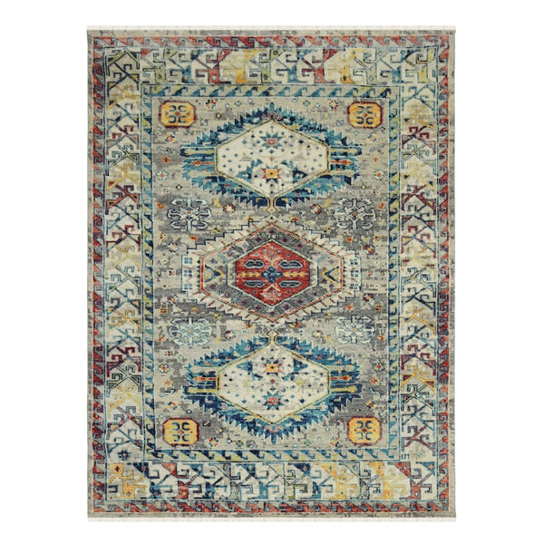 Amer Rugs Willow Hand-knotted Geometric Pattern Area Rug In Luxurious Wool For Modern Home Décor Elegance Silver Wool Wil20203