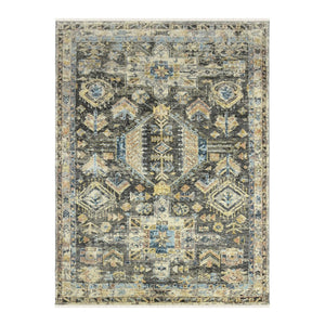 Amer Rugs Willow Hand-knotted Geometric Pattern Area Rug In Luxurious Wool For Modern Home Décor Elegance Gray Wool Wil30203