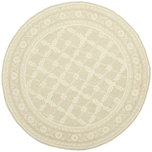 Safavieh Wilton Luxurious Hand-tufted Area Rug With Botanical Motifs For Elegant Home Décor And Comfort Taupe ,Ivory New Zealand Wool Wil324c-4r