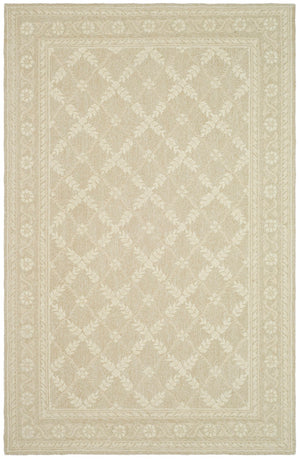 Safavieh Wilton Luxurious Hand-tufted Area Rug With Botanical Motifs For Elegant Home Décor And Comfort Taupe ,Ivory New Zealand Wool Wil324c-4r