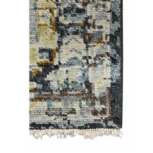 Amer Rugs Willow Hand-knotted Geometric Pattern Area Rug In Luxurious Wool For Modern Home Décor Elegance Indigo Wool Wil40203