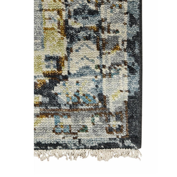 Amer Rugs Willow Hand-knotted Geometric Pattern Area Rug In Luxurious Wool For Modern Home Décor Elegance Indigo Wool Wil40203
