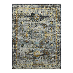 Amer Rugs Willow Hand-knotted Geometric Pattern Area Rug In Luxurious Wool For Modern Home Décor Elegance Indigo Wool Wil40203
