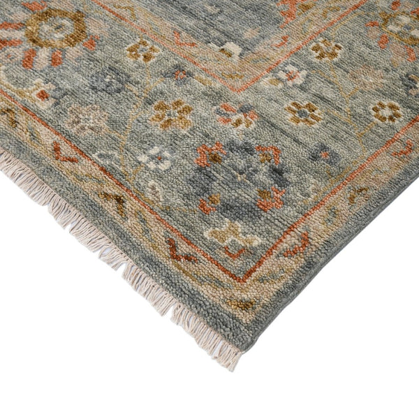 Amer Rugs Willow Hand-knotted Area Rug With Classic Pattern, Luxurious 100% New Zealand Wool For Timeless Style Gray Wool Wil80203