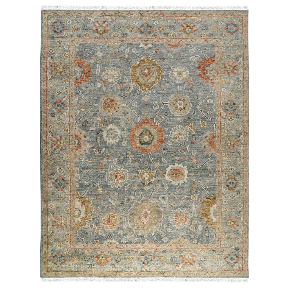 Amer Rugs Willow Hand-knotted Area Rug With Classic Pattern, Luxurious 100% New Zealand Wool For Timeless Style Gray Wool Wil80203