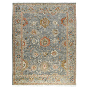 Amer Rugs Willow Hand-knotted Area Rug With Classic Pattern, Luxurious 100% New Zealand Wool For Timeless Style Gray Wool Wil80203