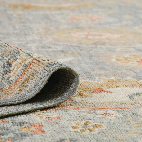 Amer Rugs Willow Hand-knotted Area Rug With Classic Pattern, Luxurious 100% New Zealand Wool For Timeless Style Gray Wool Wil80203